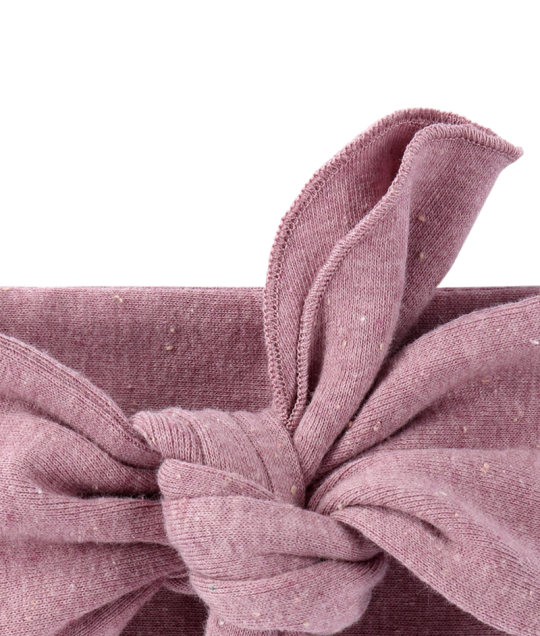 ORGANIC HEADBAND. MAUVE SPECKLED