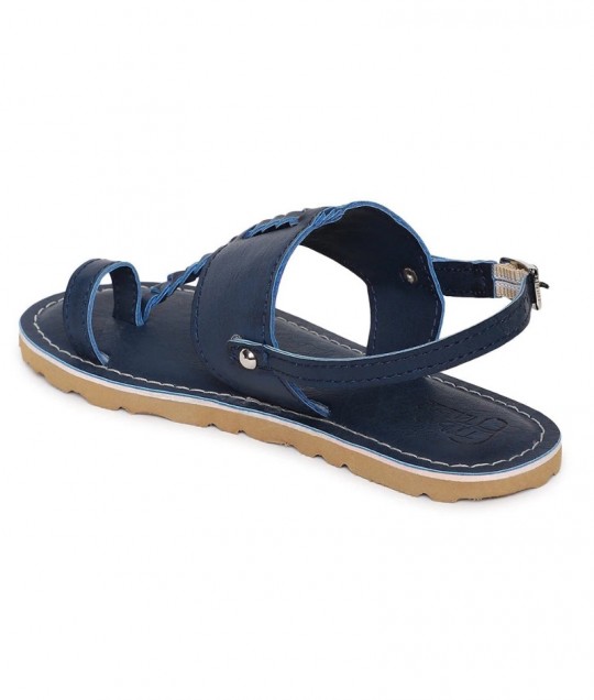 Blue Braid Kohlapuri Sandal