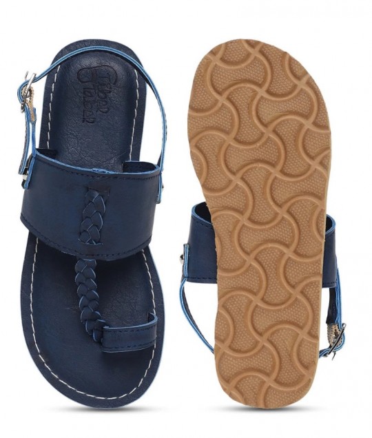 Blue Braid Kohlapuri Sandal