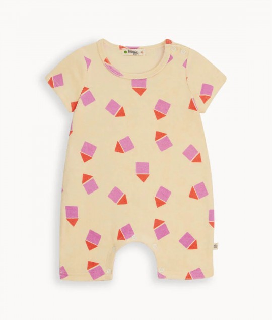 Pink Towelling Shortie & Hat Set
