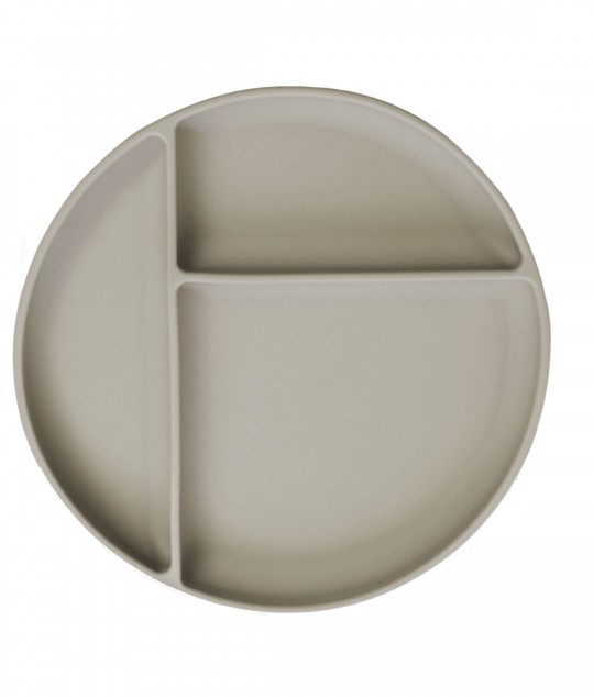 Suction Divided Plate - Greige