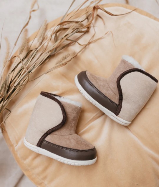 Children's Lined Boots - Frizzies - Brownie