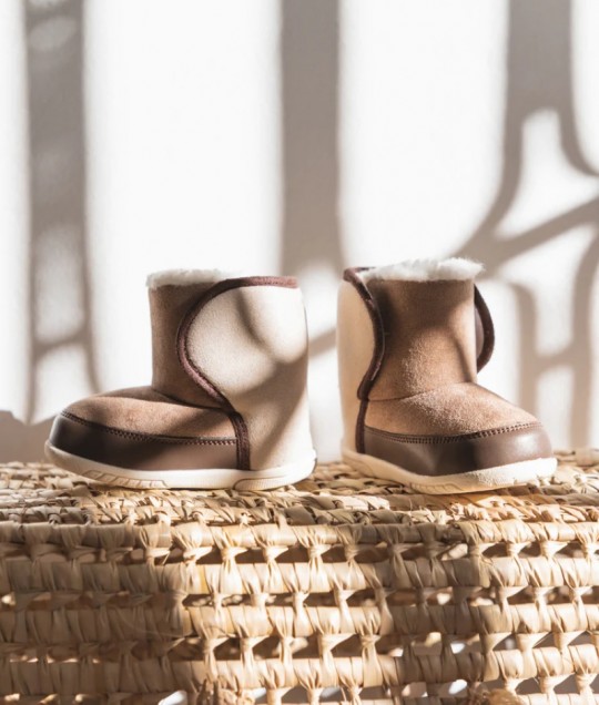 Children's Lined Boots - Frizzies - Brownie