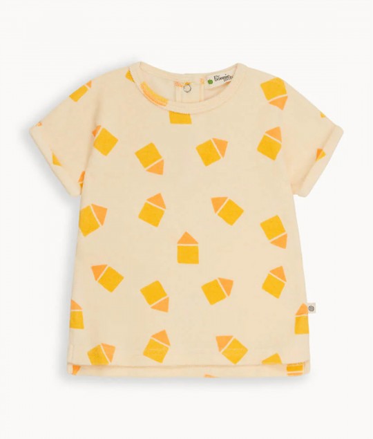 Yellow Towelling Shorts & T-shirt Set