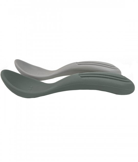 Baby Spoon - Blue Clay & Greige