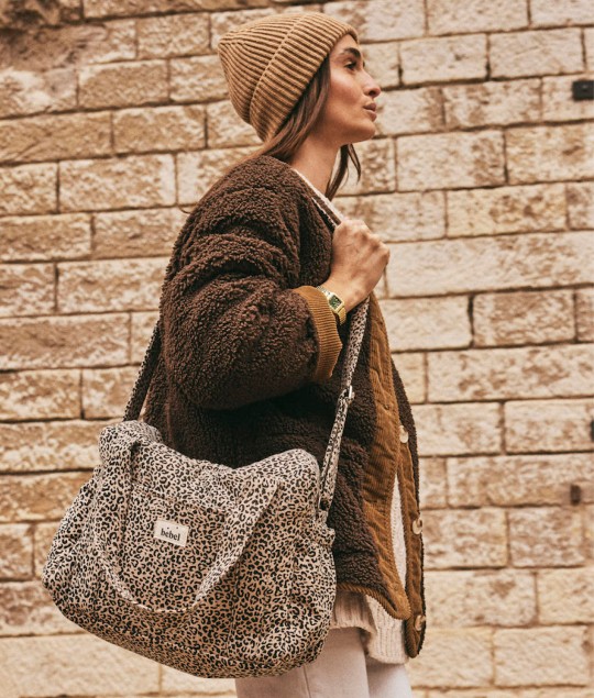 Middle Changing Bag - Leopard Beige