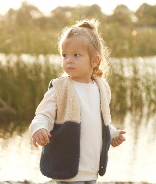 Teddy Vest - Navy Blue