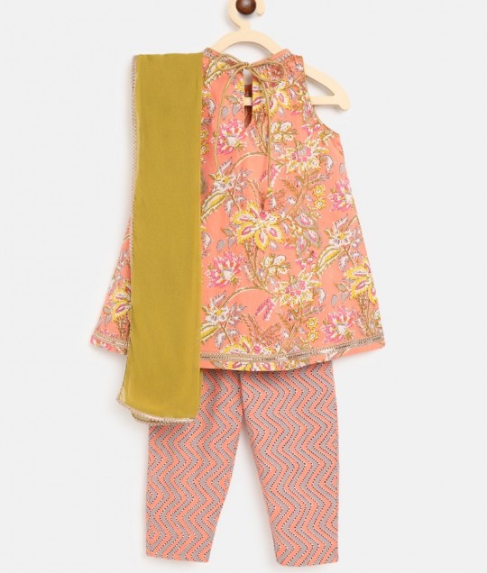 Suit set Printed Floral - Peach