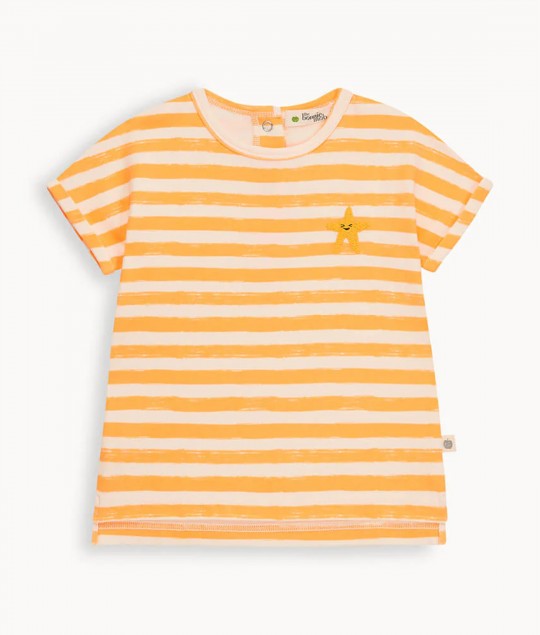 Orange Stripe Shorts & T-shirt Set