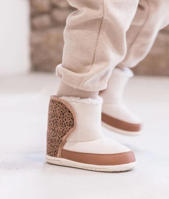 Children's Lined Boots - Frizzies - Nude Savanna