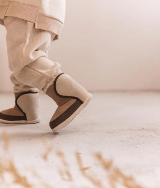 Children's Lined Boots - Frizzies - Nude Savanna