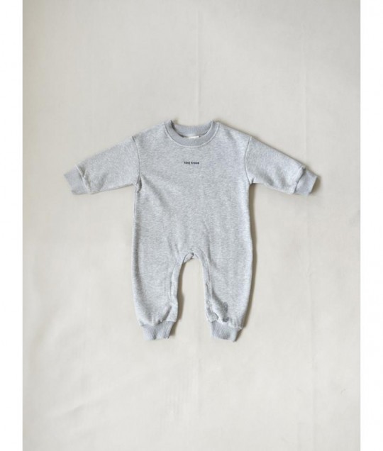 Otto Puff Circle Logo Romper - Grey Marle