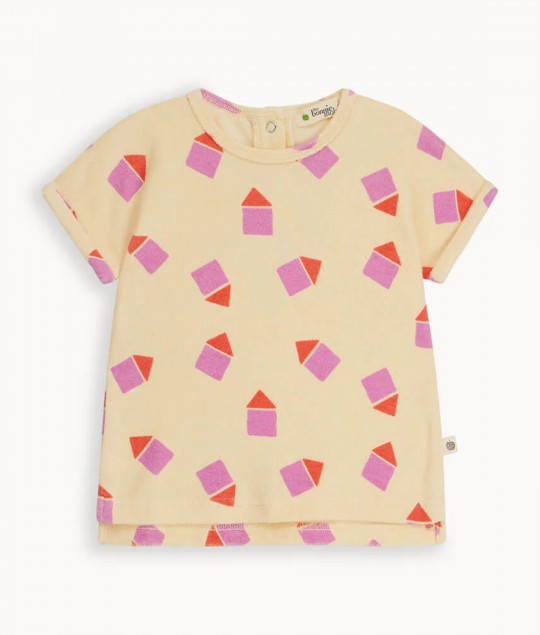 Pink Towelling Shorts & T-shirt Set