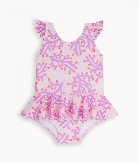 Pink Coral Frill Swimsuit