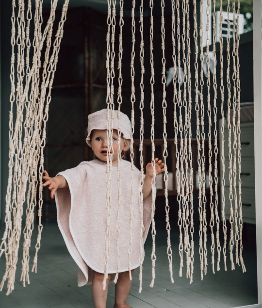 Bath poncho Dijon organic - Blush