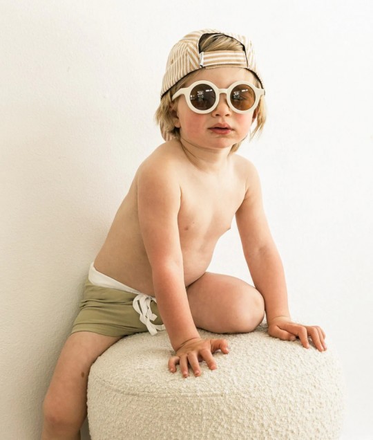 Euro Style Swim Trunks - Khaki