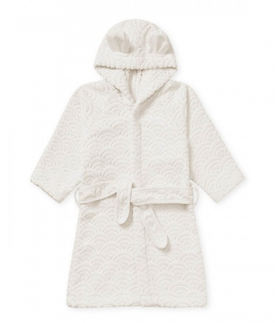 HOODED BATHROBE W/ EARS (OFF-WHITE)