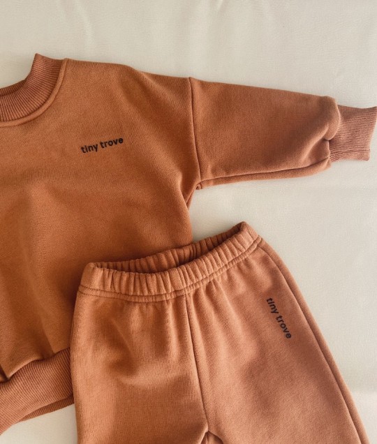 Woodie 3D Logo Tracksuit - Cinnamon