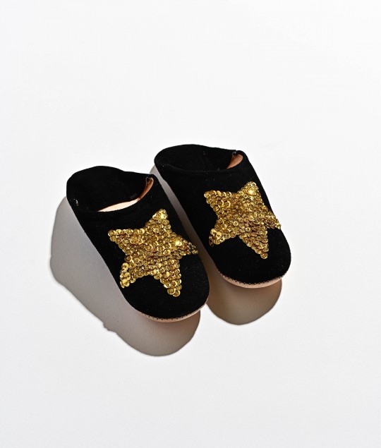 Black Gold Star Slipper