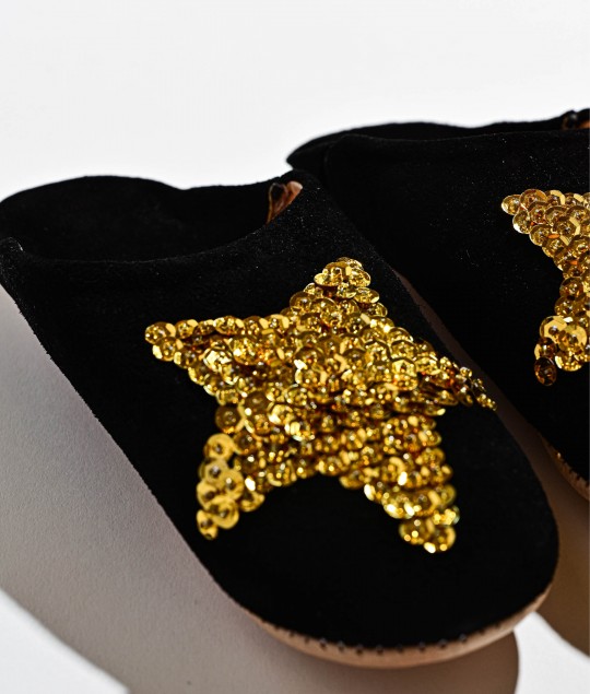 Black Gold Star Slipper