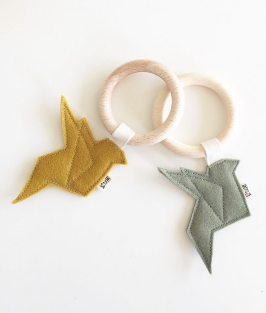 Teether | Birds | Pistachio