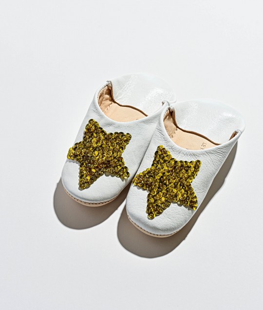 White Gold Star Slipper