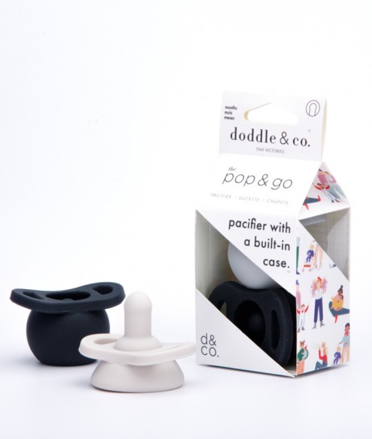 Pop Pacifiers - Cream/Coal