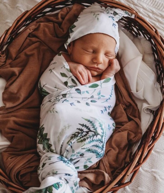 Enchanted I Baby Jersey Wrap & Beanie Set