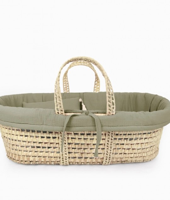 Moses Basket Linen Set - Olive