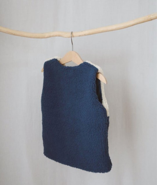Teddy Vest - Navy Blue