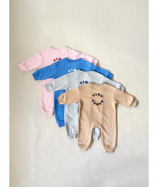 Otto Puff Circle Logo Romper - Ocean