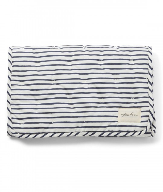 Striped On the Go Portable Changing Pad - Ink Blue