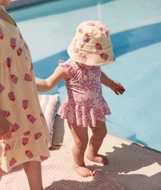 Pink Coral Frill Swimsuit
