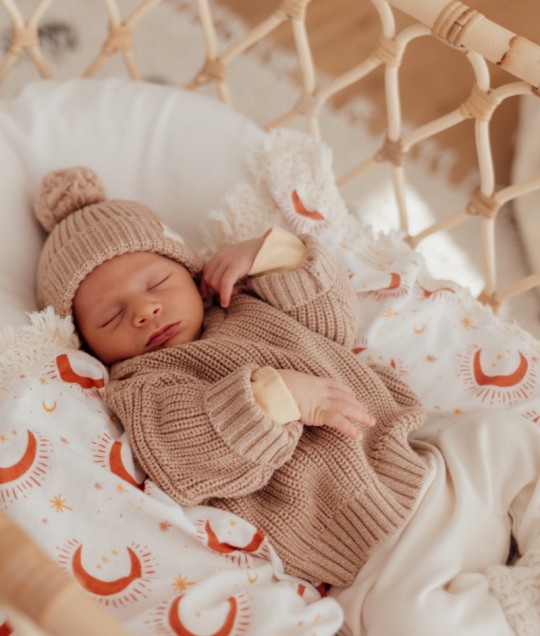 LUNAR FRINGE SWADDLE BLANKET