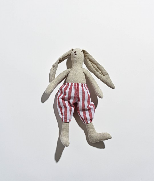 Zaza Bunny Toy - Pink Stripped Pants