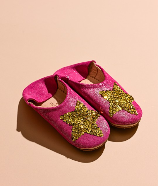 Pomegranate Glitter Gold Star