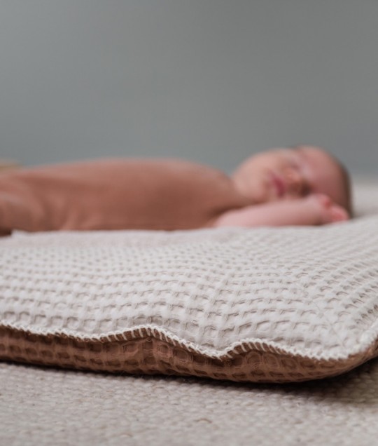 Playpen mat - plum/misty grey