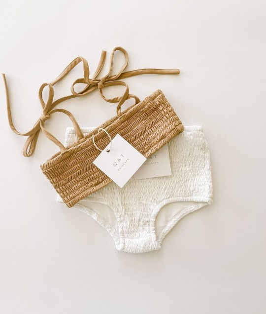 High Waisted Bikini Bottoms - Coconut