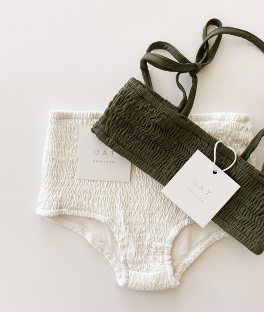 High Waisted Bikini Bottoms - Coconut
