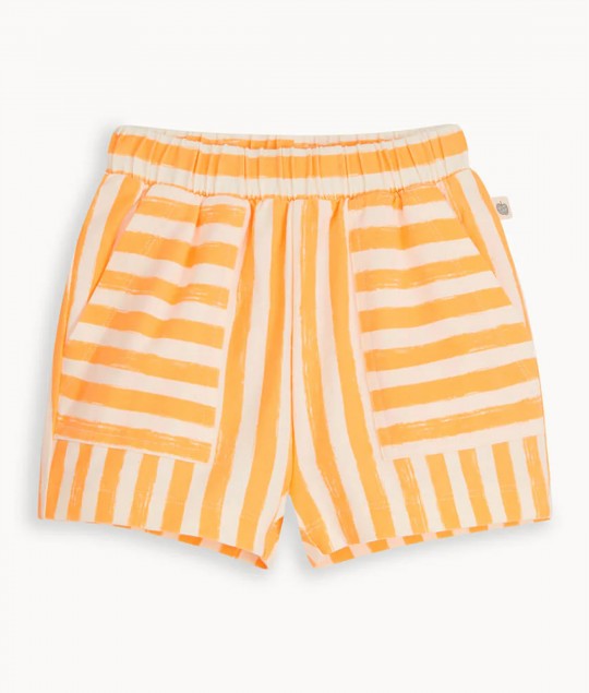 Orange Stripe Shorts & T-shirt Set