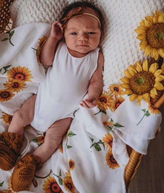 Sunflower | Organic Muslin Wrap