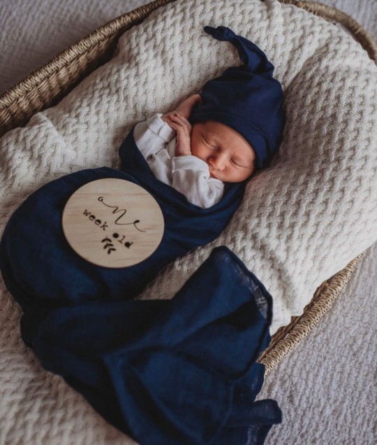 Navy Knotted Beanie
