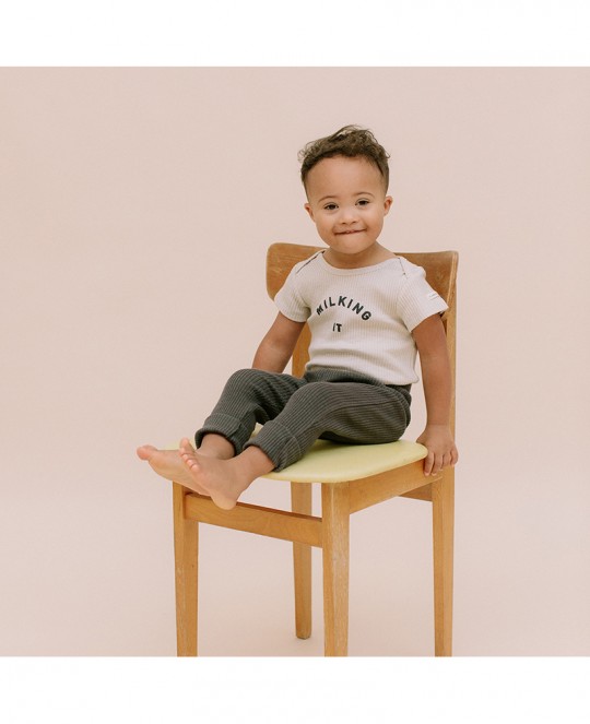 Milking It ® Organic Oat Rib Bodysuit Short Sleeve