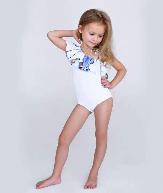 One-Shoulder Floral & Headband