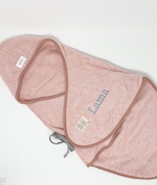 Wrap towel Dijon organic - Shadow Pink