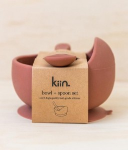 Silicone Bowl + Spoon - Rosewood