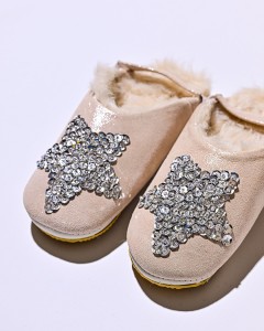 Fur Nude Glitter Silver Star