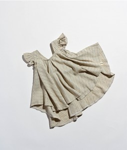 Stripped Linen Dress - Beige