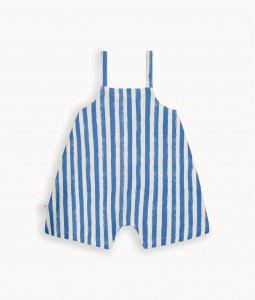 Cayman - Blue Stripe Dungaree Shorts