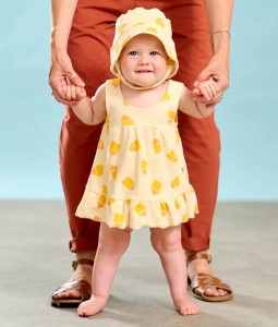Yellow Beach Hut Towelling Sun Dress